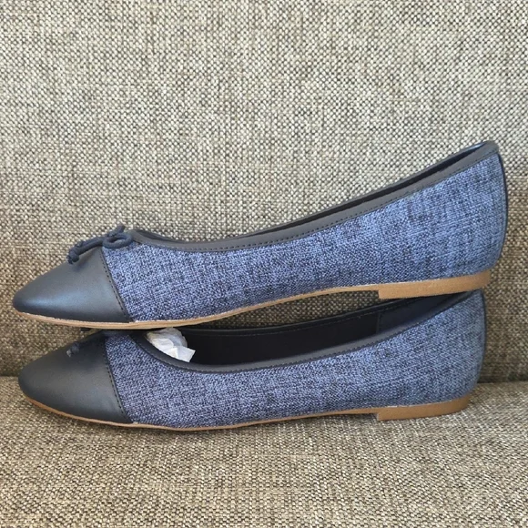 J. Crew Women's Navy Textured Flats - Picture 5 of 8